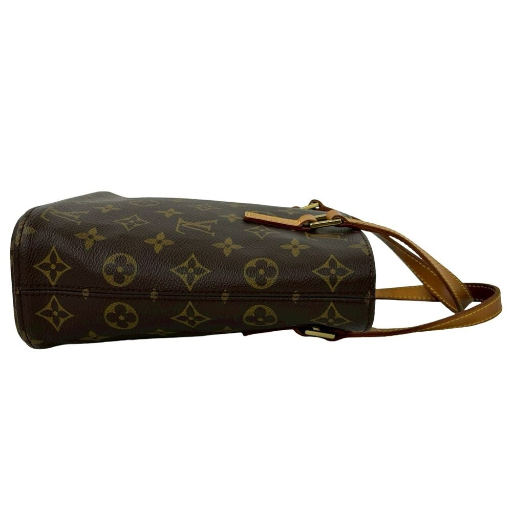LOUIS VUITTON Vintage Brown Monogram Leather Tote Bag - Picture 6 of 10
